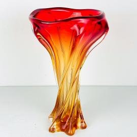 Mid-Century Twisted Murano glass Vase Italy 1970s Mid-century italian modern home decor
