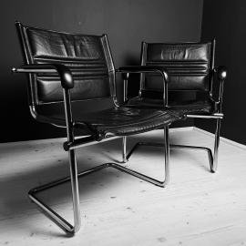 Mid-century Office Chairs by Stol Kamnik Bauhause Style 1980s Set of 2 Design by Mart Stam Cantilever Chair
