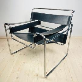 Wassily chair by Marcel Breuer Model B3 Chair Replica, Italy 1980s, Iconic Bauhaus Design