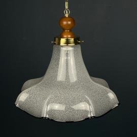 1 of 2 Murano glass pendant lamp Flower Italy 1970s