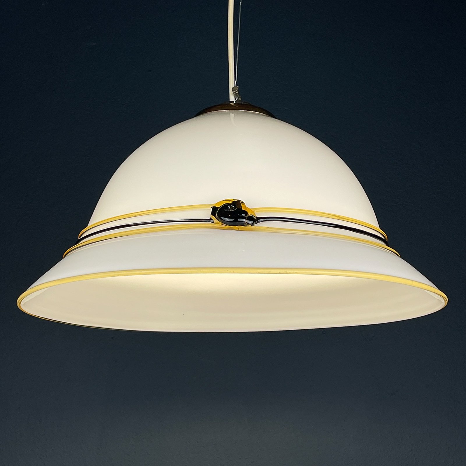 Vintage murano pendant lamp Italy 1970s Mid-century design