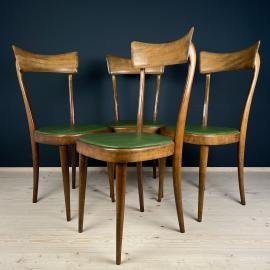 Vintage dining chairs by Pirelli Sapsa, Italy 1950s, Set of 4