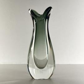 Sommerso murano glass vase, style Flavio Poli, Italy, 1970s