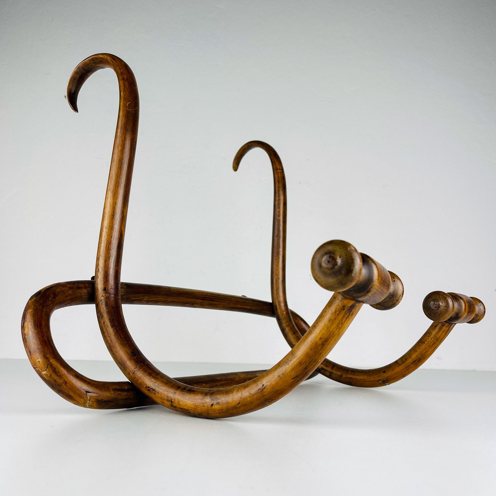 Antique Bentwood Wall Coat Rack by Thonet, Austria, 1930s