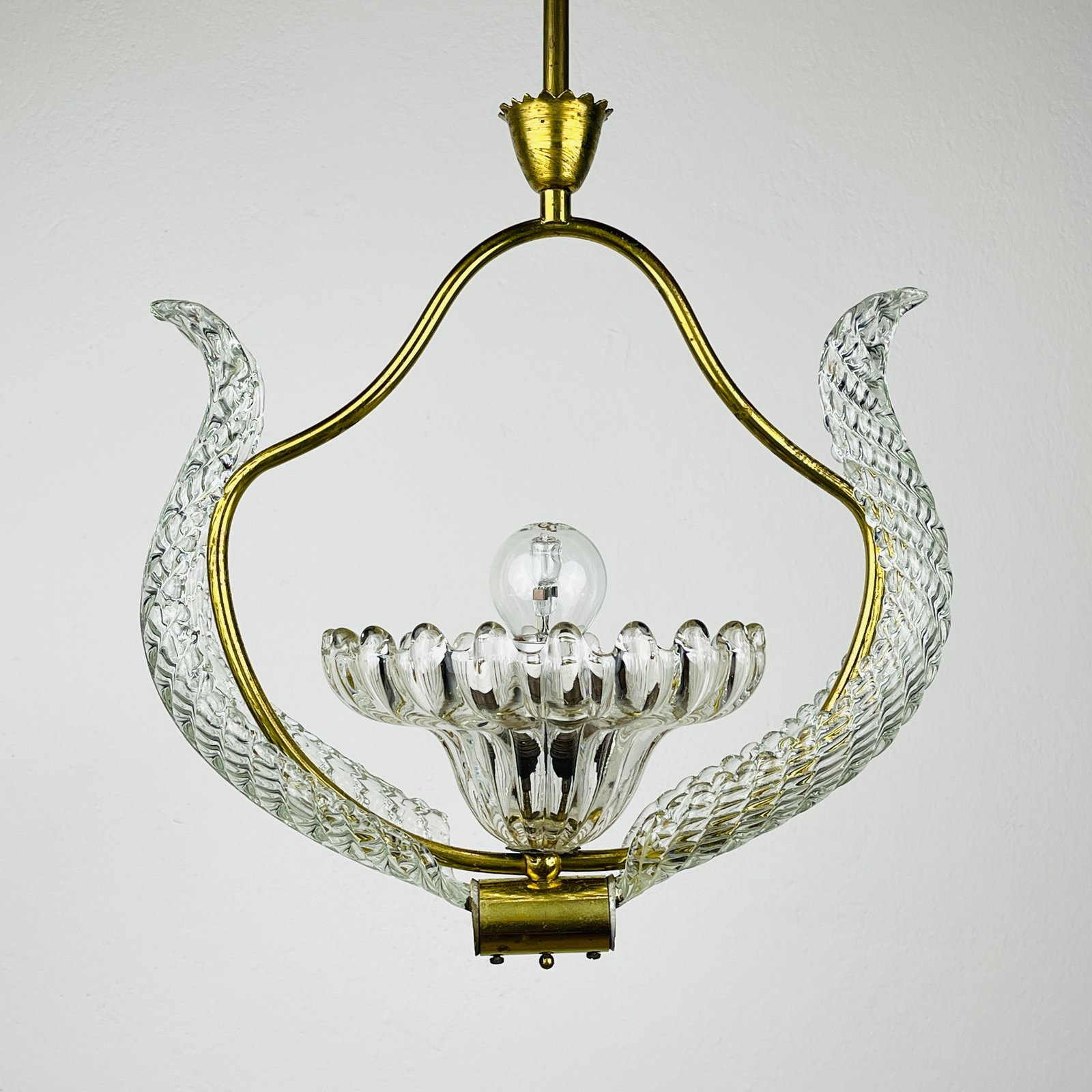 Murano chandelier by Ercole Barovier Barovier & Toso, Italy 1950s