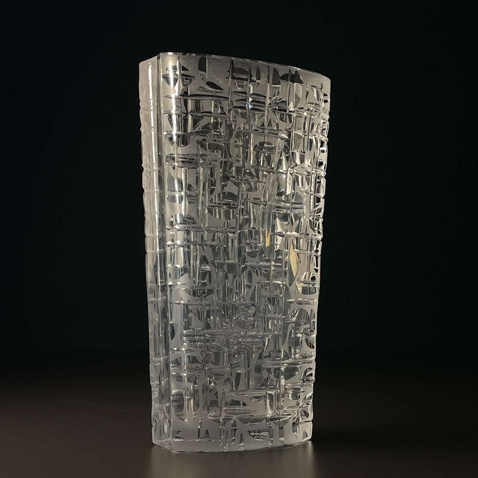 Original crystal vase by Kristall Krisla, Italy 1960s