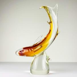 Original murano sculpture Shark by Michele Rossetto, Italy 1979