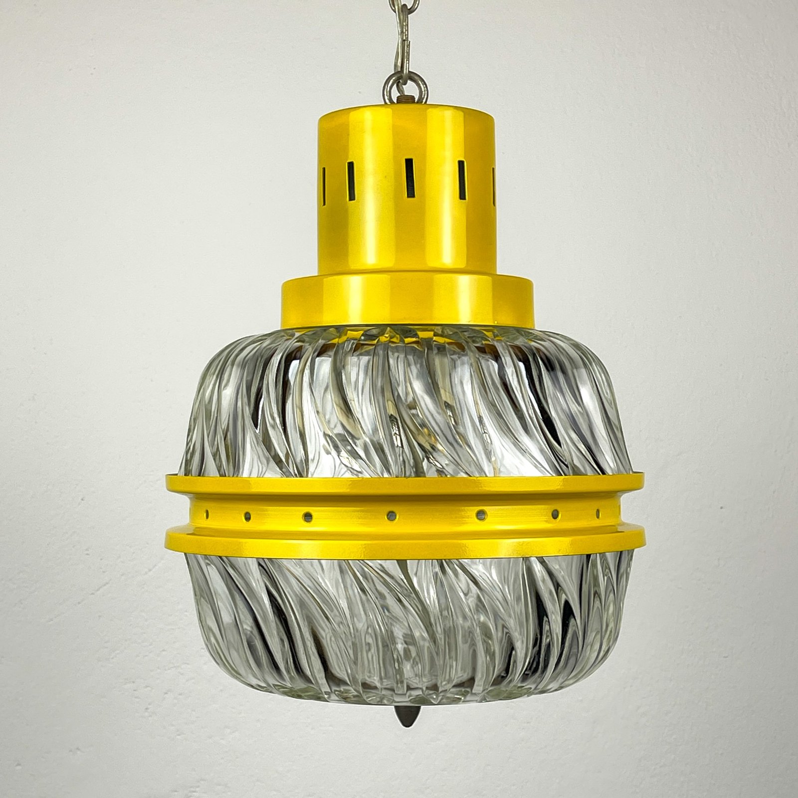 Mid-century yellow pendant lamp, Italy 1960s