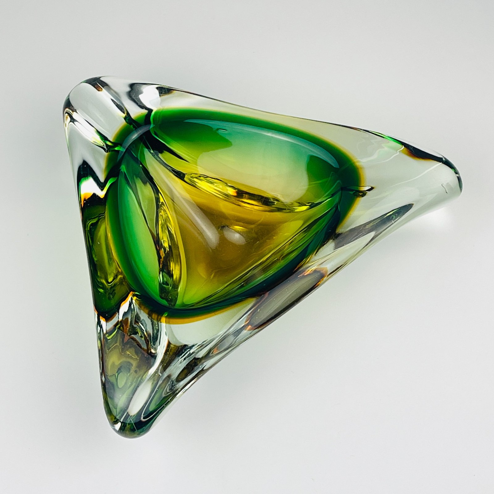 Sommerso murano glass ashtray by Arte Nuova, Italy, 1960s