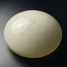 Classic beige swirl murano glass ceiling or wall lamp, Italy, 1970s