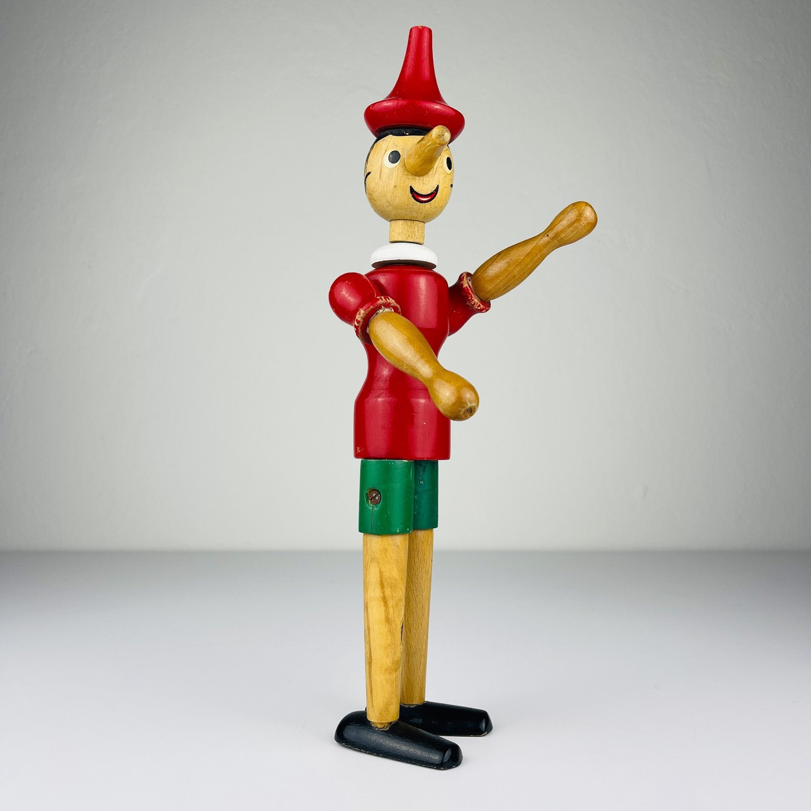 Vintage wooden toy Pinocchio, Italy, 1960s