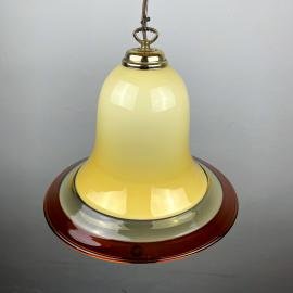 Vintage rare murano glass pendant lamp by Res Murano Vetreria de Majo Italy 1970s Handblown murano lamp
