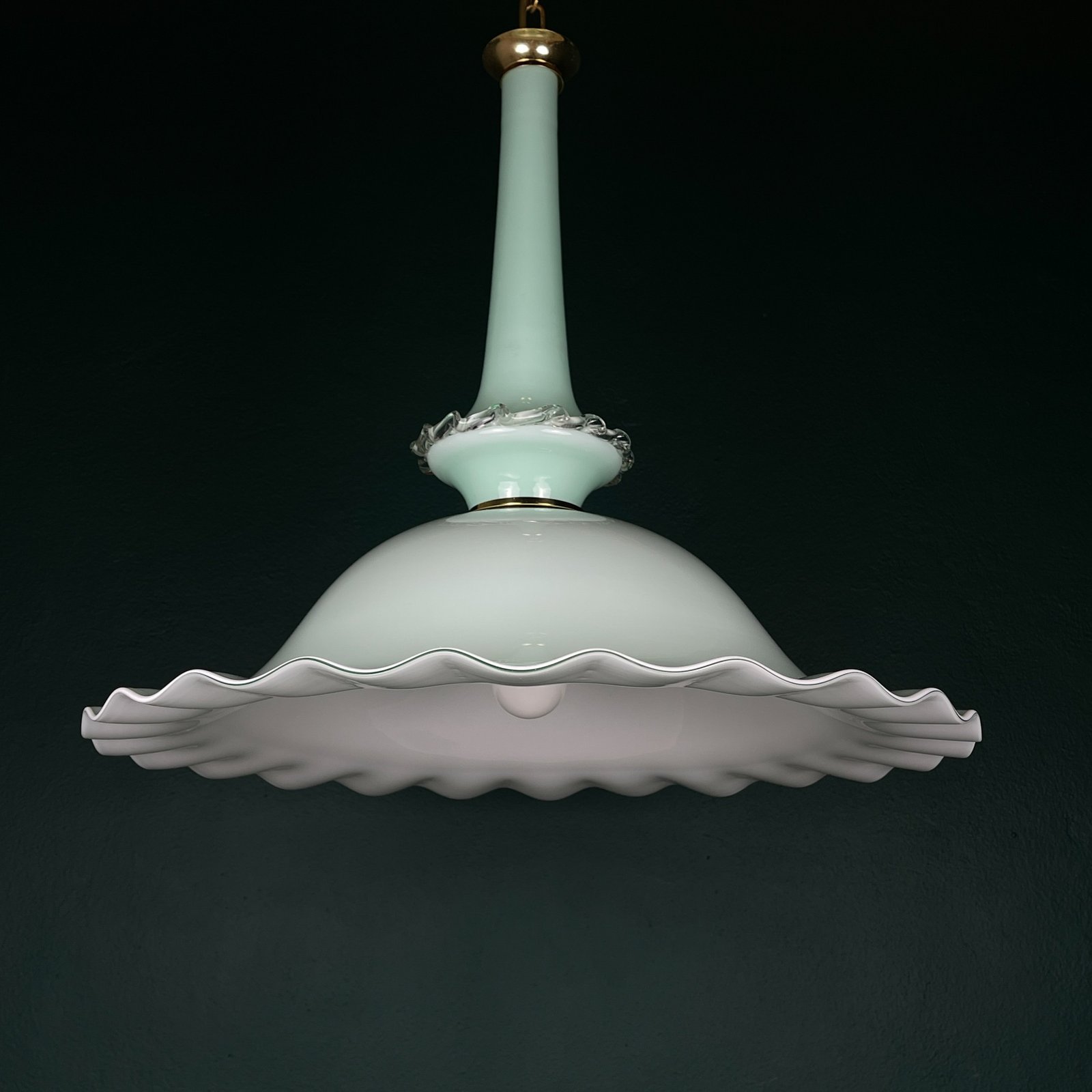Vintage Murano glass pendant lamp by Venini, Italy 1970s