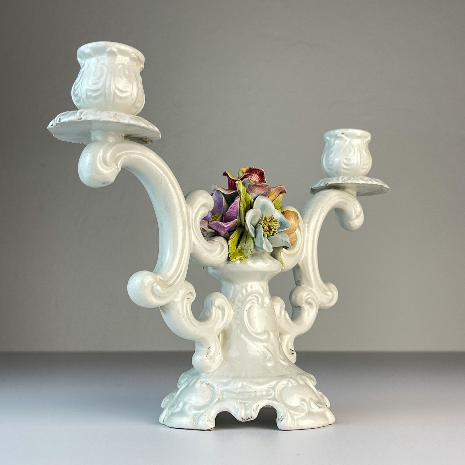 Vintage ceramic candleholder by Bassano, Italy, 1970s