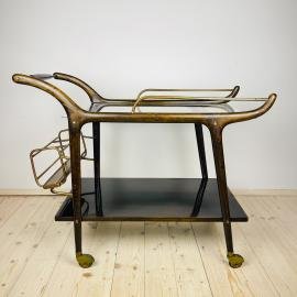 Mid-Century wood bar cart trolley, Italy, 1950s