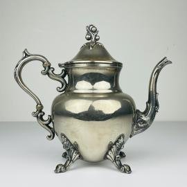 Antique silver on copper teapot by Theodore B. Starr, USA, end of the 19th century