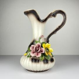 Vintage Capodimonte Ceramic Pitcher, Mid 20th Century