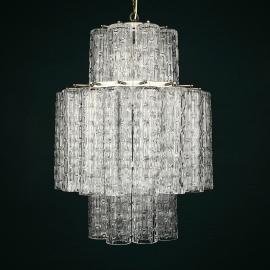 Classic Murano chandelier Tronchi by Venini, Italy 1960s