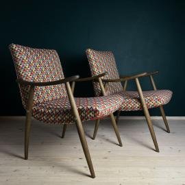 Mid-century armchair Bobi by Meblo, Yugoslavia 1960s, Set of 2