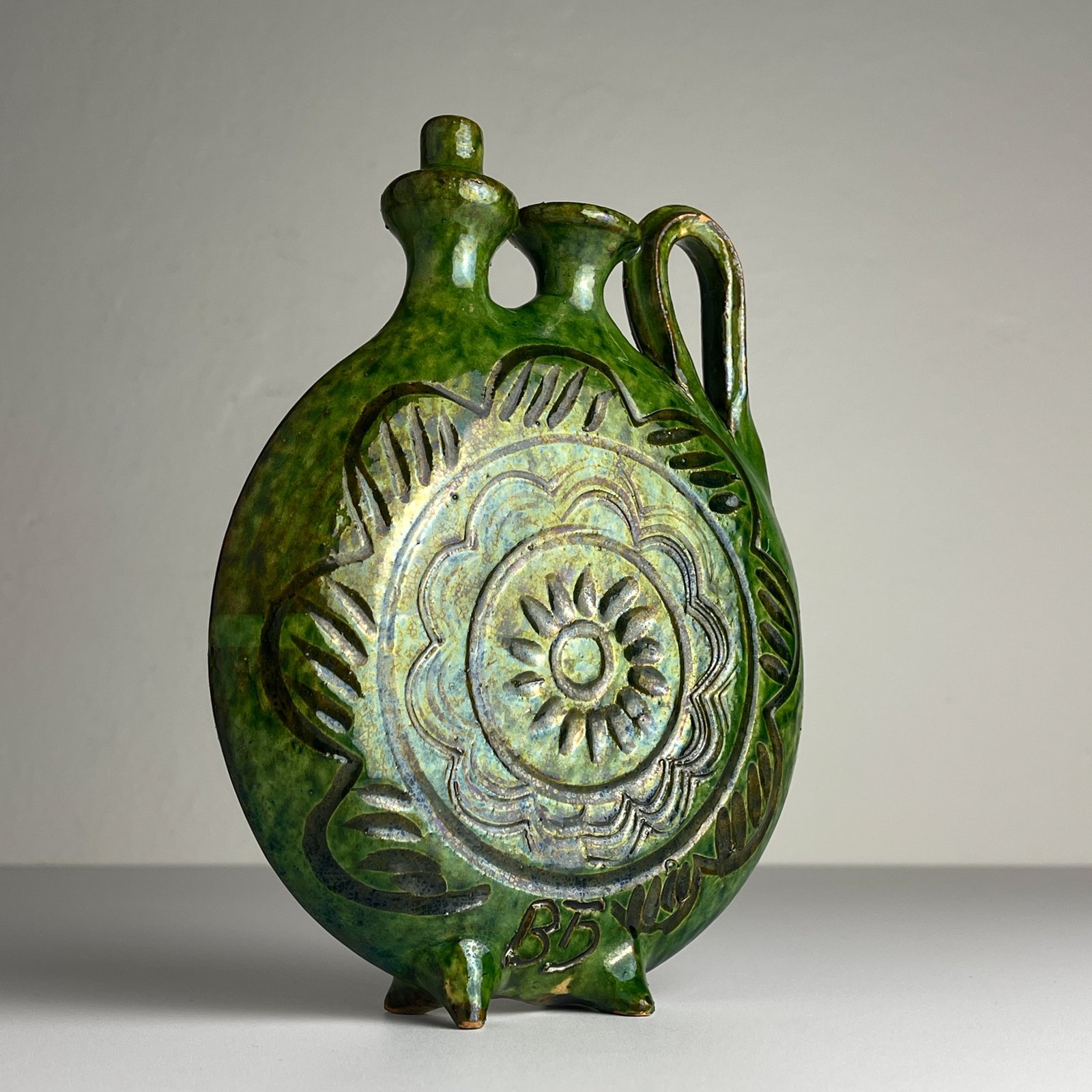 Vintage ceramic bottle by Velimir Dordevic, Serbia, 1970s