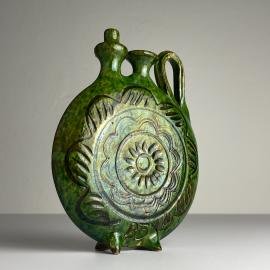 Vintage ceramic bottle by Velimir Dordevic, Serbia, 1970s