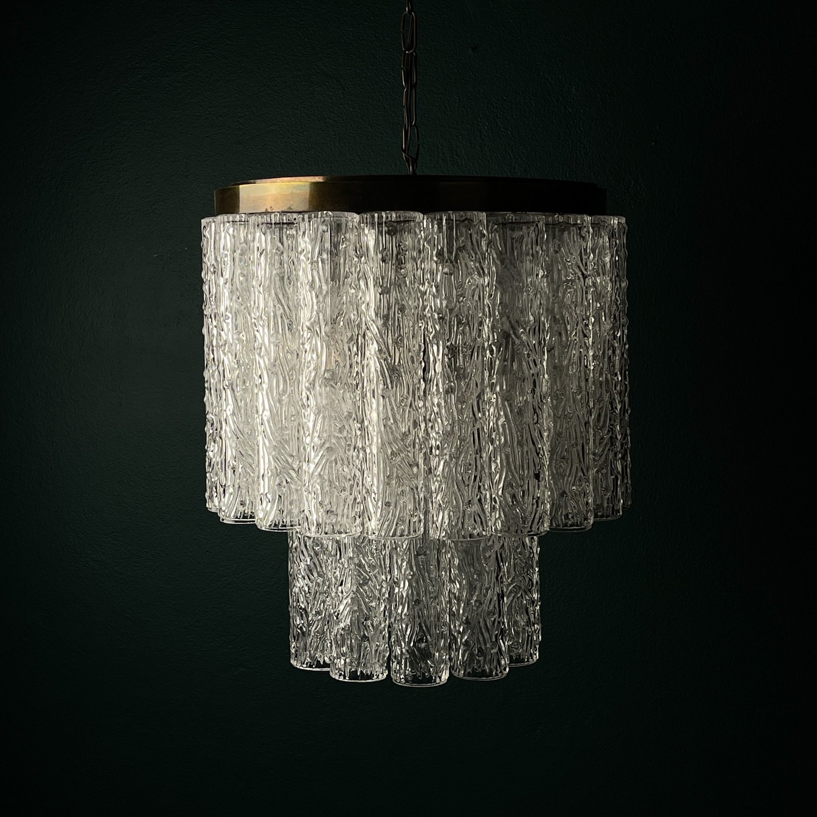 Classic Murano chandelier Tronchi by Venini, Italy 1960s