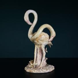 Original ceramic sculpture of Flamingo from Bassano, Italy 1980s