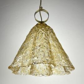 Vintage Murano pendant lamp by AV Mazzega, Italy 1970s