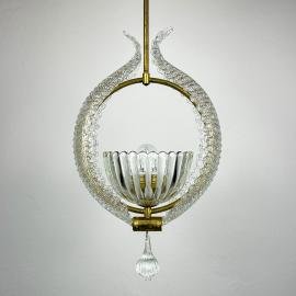 Murano chandelier by Ercole Barovier Barovier & Toso, Italy 1930s