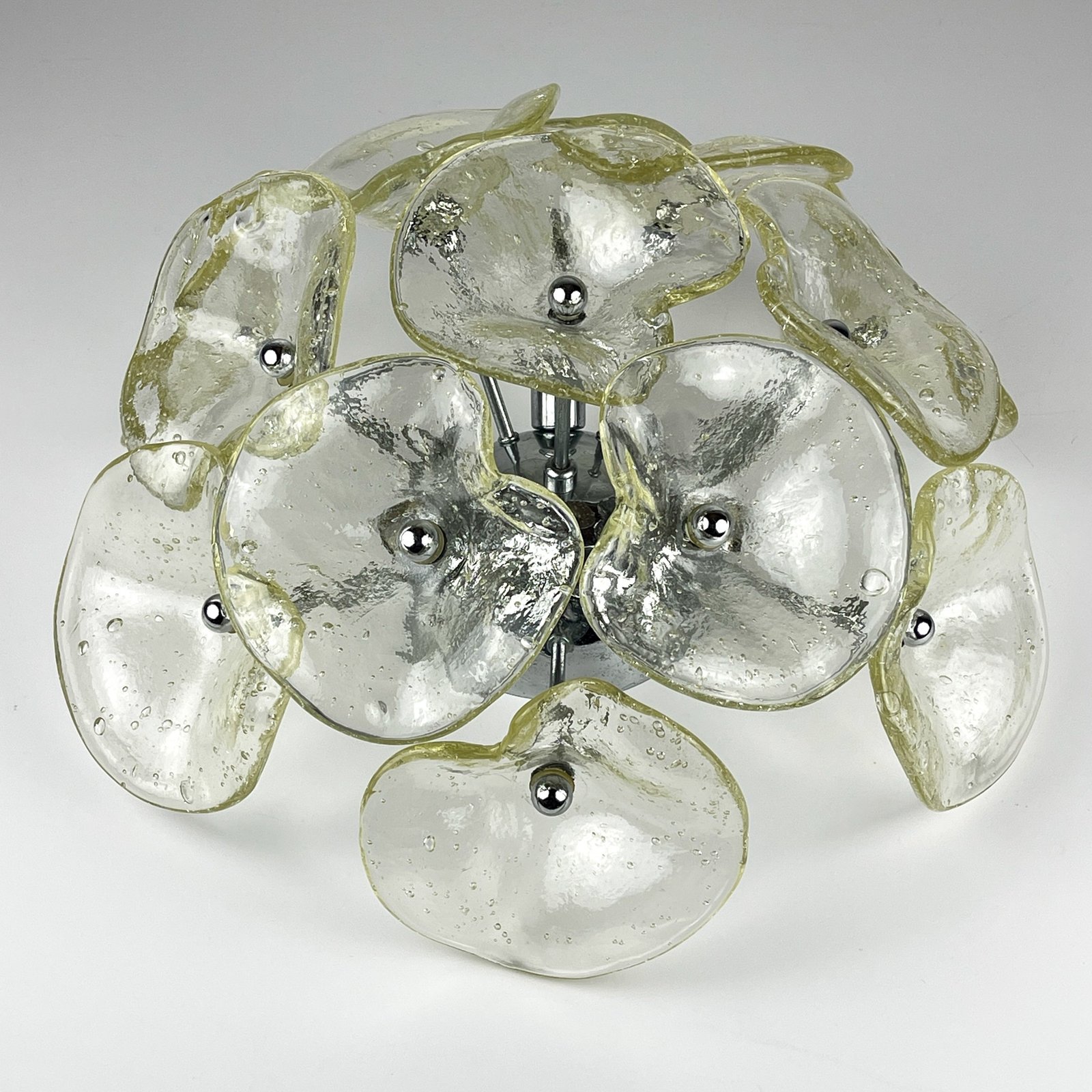 Murano glass ceiling lamp, Italy 1990s, Vintage home decor