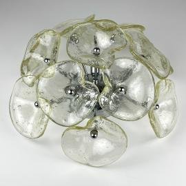 Murano glass ceiling lamp, Italy 1990s, Vintage home decor