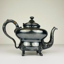 Antique silver plated teapot by Barbour Silver Company, USA, end of the 19th century