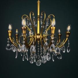 Vintage crystal chandelier, Italy 1950s