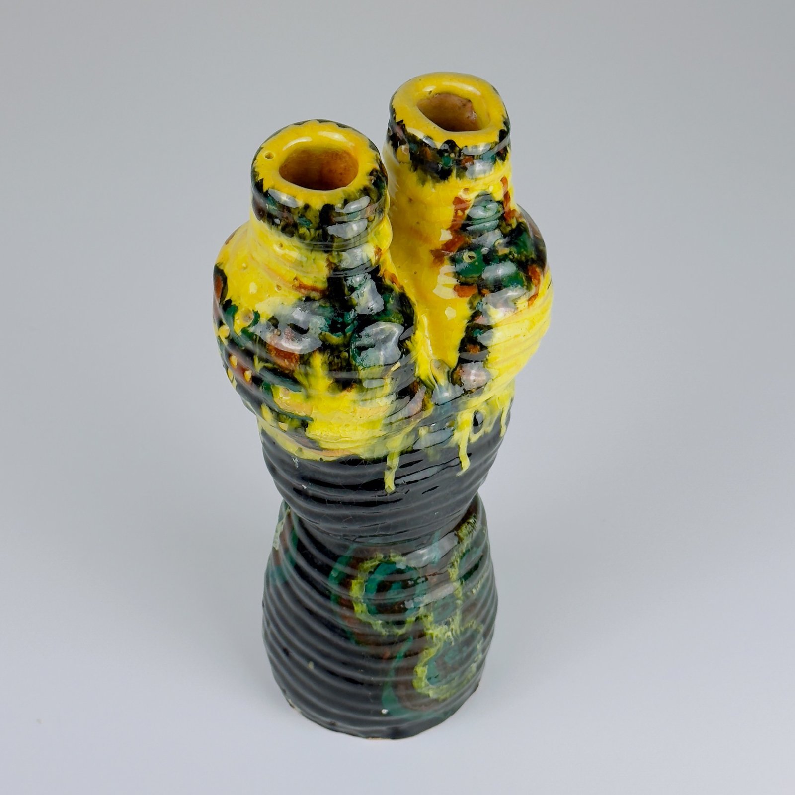 Vintage glazed pottery vase, Yugoslavia 1970s