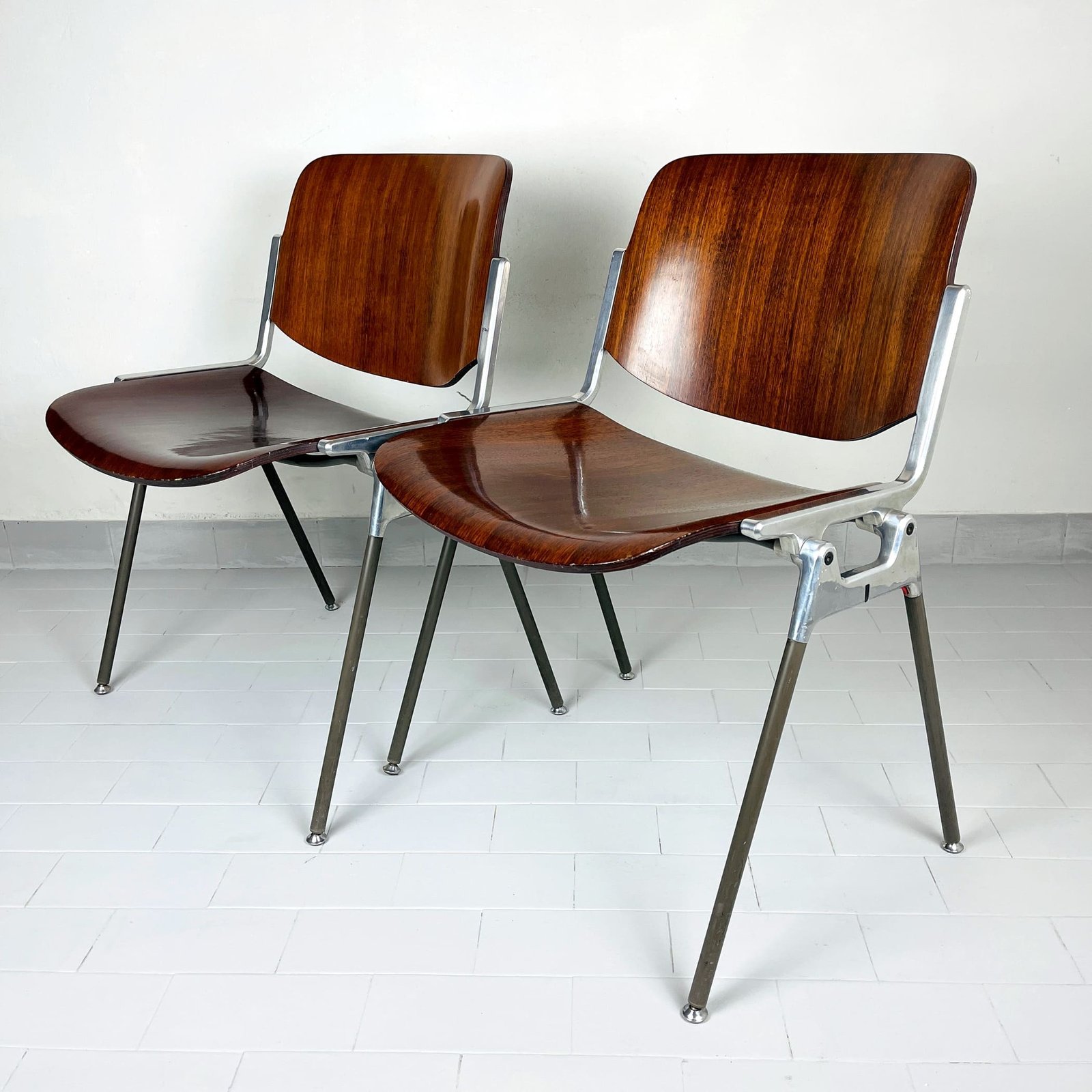 1 of 2 Mid-century Chair DSC 106 by Giancarlo Piretti for Castelli Italy 1960s
