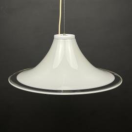 Murano glass white pendant lamp Italy 1970s
