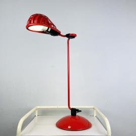 Mid-century red desk lamp IGLOO by Tommaso Cimini for Lumina Italy 1980s