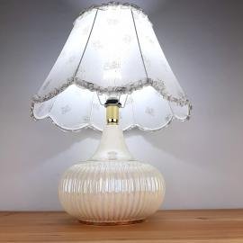 Retro nacre table lamp Jean Marie Italy 1970s Mid-century light