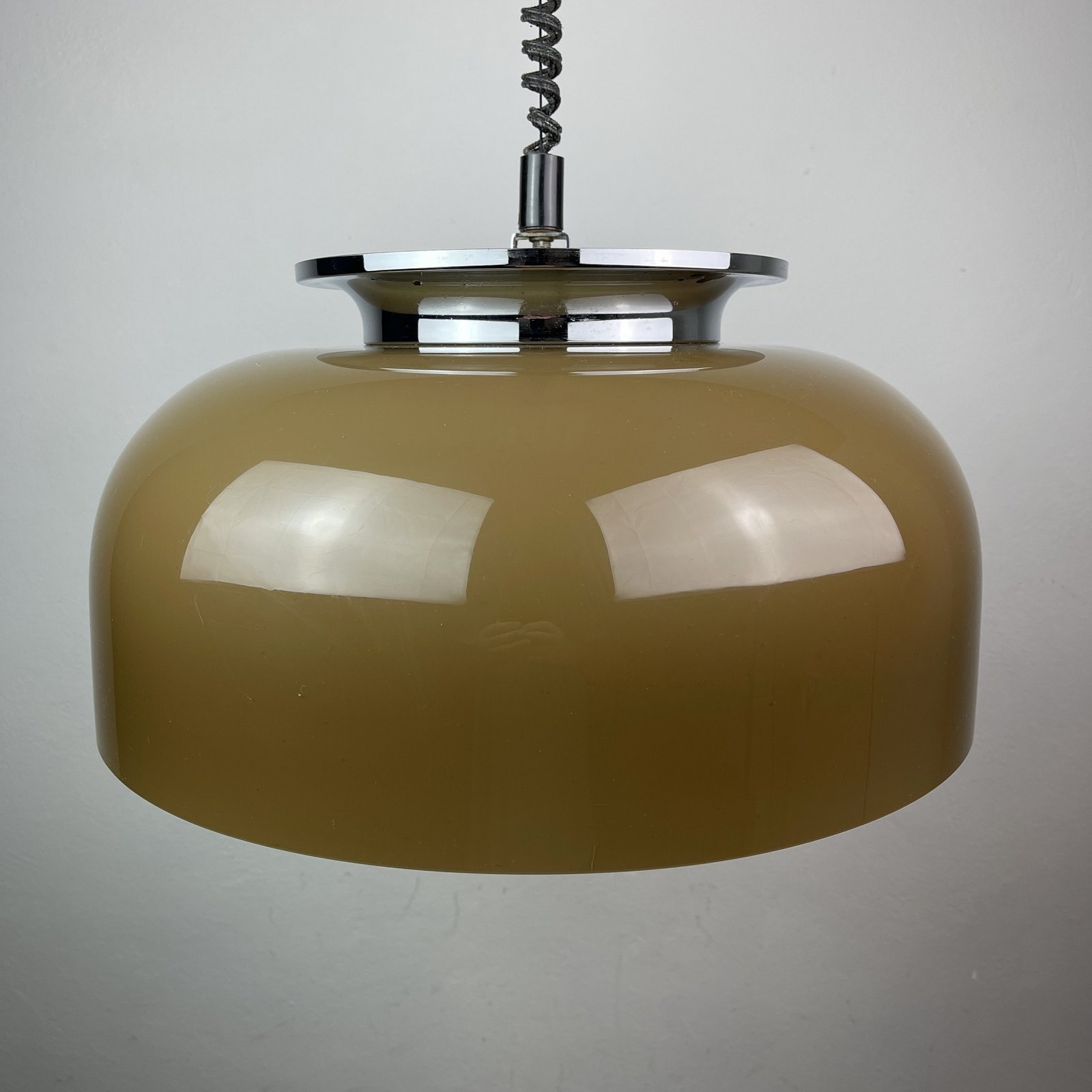 Mid-century pendant lamp Clear designer Luigi Massoni for Harvey Guzzini Meblo 1970s
