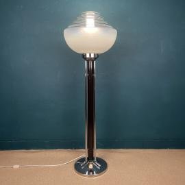 Mid-century white murano floor lamp by Mazzega Italy 1970s Design Space Age Vintage italian lighting