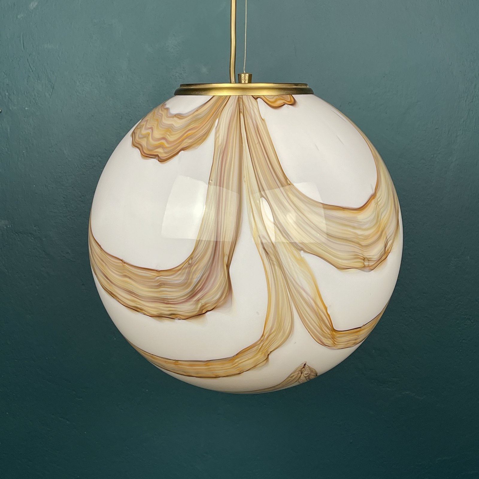 Murano globe pendant lamp Italy 1960s Mid-century modern lighting