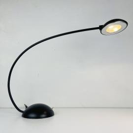 Retro black desk lamp by C. Zaffaroni Turate (Como) Italy 1980s Goose table lamp retro home office
