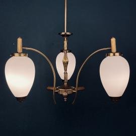 Mid-century brass pendant lamp Italy 1950s Art Deco