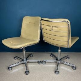 Vintage italian desk chairs Set of 2 Italy 1970s Mid-century italian modern Style Gastone Rinaldi