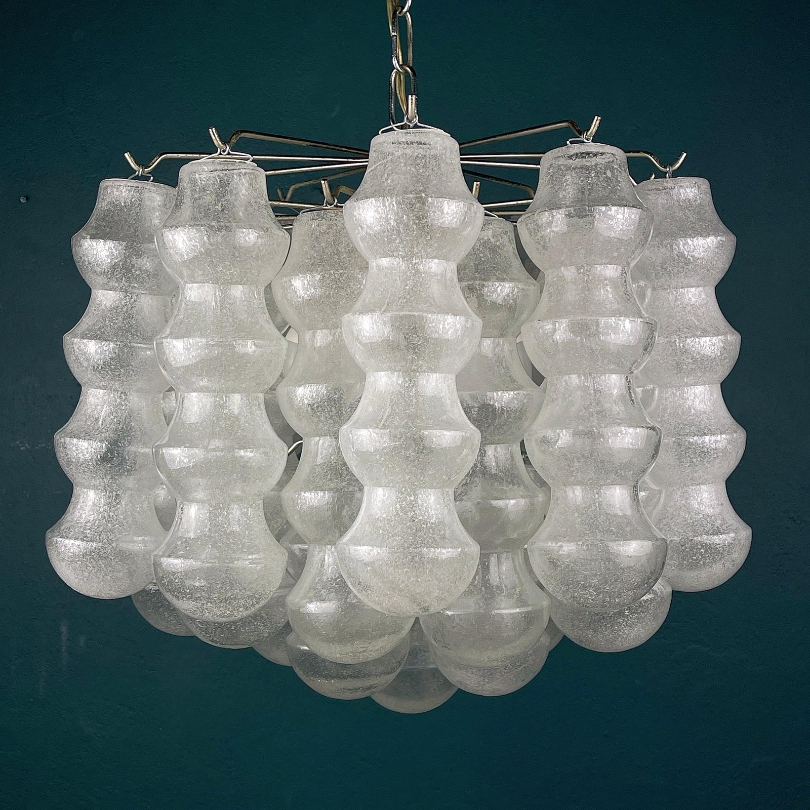 Mid-century murano glass chandelier Italy 1960s Italian home decor Vintage lighting