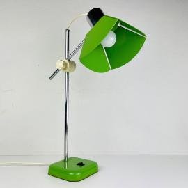 Mid-century green desk lamp Italy 1970s Vintage gooseneck lamp