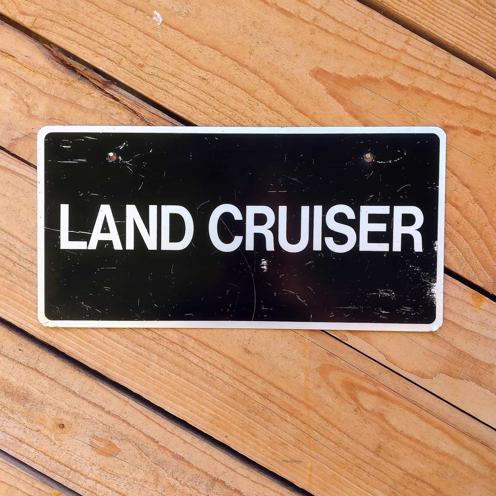 Old plate "Land Cruiser"