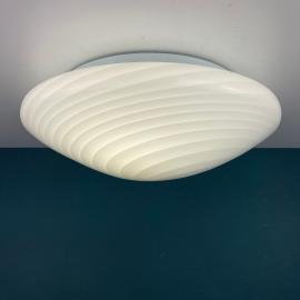 Classic swirl murano glass ceiling or wall lamp Italy 1970s Retro home decor