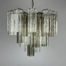 Murano chandelier Tronchi Italy 1970s Mid-century italian modern 36 glass elements