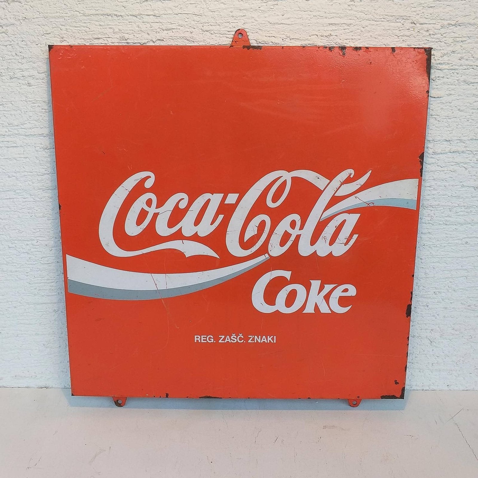Coca-Cola metal plate